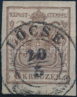 O 1850 6kr HP I. Szép / óriási Szélekkel, Lemezhibákkal / With Nice / Large... - Autres & Non Classés