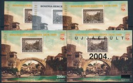 ** 1998-2004 Bosznia-Hercegovina 4 Db-os Emlékív Garnitúra +... - Andere & Zonder Classificatie