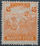 ** 1919 Magyar Posta 45f ErÅ‘sen Eltolódott értékszámok - Other & Unclassified