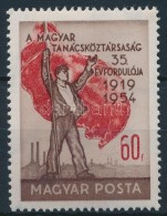 ** O 1954 Magyar Tanácsköztársaság 60f, A 6-os Szárán Hiány (13.000) - Andere & Zonder Classificatie