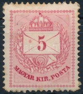 * 1874 5kr 13-as Fogazással, Piros Festékfolt Az értékszám Bal Oldala Mellett... - Other & Unclassified