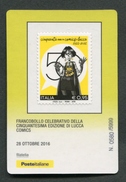 ITALIA TESSERA FILATELICA 2016 - CINQUANTESIMA EDIZIONE DI LUCCA COMICS - 592 - Cartes Philatéliques