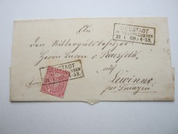 1869 , NEUSTADT  In Westpreussen , Klarer Stempel Auf Brief - Postwaardestukken