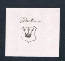 Wertheim - Wertheim Handschrift Manuskript Wappen Manuscript Coat Of Arms - Estampes & Gravures