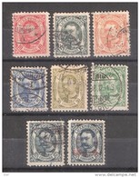 LUXEMBOURG,1906, Guillaume IV , Lot Timbres  N° Yvert 74 / 75 + 77 / 80 , 82  Obl + N° 86 Neuf * , TB, Cote 19 Euros - 1906 Guglielmo IV