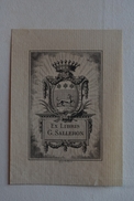 Ex-libris Héraldique Illustré,  XIXème - G. Salleron Gravé Par Agry - Exlibris