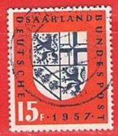 MiNr.379 O Deutschland Saarland (1957-1959) - Gebraucht
