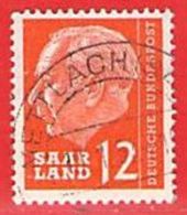 MiNr.387 O Deutschland Saarland (1957-1959) - Gebraucht