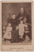 Photo Originale De Cabinet Famille VIROLLE  Par Batier  Limoges - Old (before 1900)