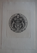 Ex-libris Héraldique Illustré,  XIXème - Comte Jacques Garnier Des Garets Gravé Par Hirsch - Exlibris