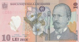 10 LEI X 2, CONSECUTIVE SERIES, 2008, PLASTIC BANKNOTE, ROMANIA. - Roumanie
