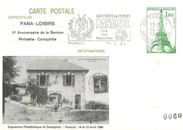 87 - PANAZOL - LA POSTE - RARE CARTE ENTIER POSTAL ILLUSTRE - 1984 -BEAU CACHET -TBE - Panazol