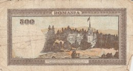 500 LEI, CASTLE, 1941,ROMANIA. - Roumanie