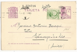 ESPAGNE - 1936 - CARTE ENTIER POSTAL De BARCELONA  => ESTAVAYER LE LAC (SUISSE) - 1931-....