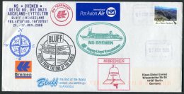 2006 New Zealand Bluff Antarctic MS BREMEN Ship Cover - Cartas & Documentos