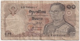 Billet De Banque TAILANDE - 10 Baht - Tailandia