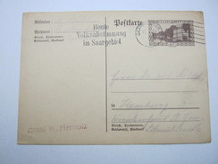 1935 , Saarbefreiung , Recht Klarer Maschinenstempel Auf Karte - Brieven En Documenten