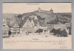 AK DE BW Esslingen 1906-05-03 Marktplatz Burg Foto K. Liebhardt - Esslingen