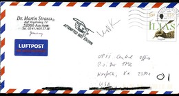 Bund USo26 Umschlag VOSS Gebraucht USA Zurück 2001  Kat. 10,00 € - Covers - Used