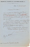 Louis Hachette Lettre Envoyée Au Maire De Saint Quentin En 1858 Rethel 08 Librairie éditeur Paris Rue Pierre Sarrazin - Autres & Non Classés