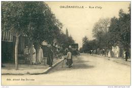 Orléansville .  La Rue D'Isly .  Animée , Charette . - Chlef (Orléansville)