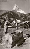 Zermatt. Brunnen In Winkelmatten Mit Matterhorn - Matten Bei Interlaken