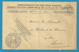 GEMEENTEBESTUUR / ADMINISTRATION COMMUNALE STAD THIENEN  Met Stempel THIENEN-TIRLEMONT - Portofreiheit