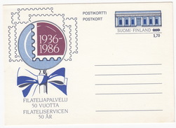 Postikortti/Postkort: Filateliapalvelu 50 Vuotta / Filateliservicen 50 Ar - 1,70 Over 1,60 - Entiers Postaux