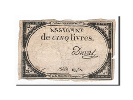 Billet, France, 5 Livres, 1793, 1793-10-31, Duval, TB, KM:A76, Lafaurie:171 - Assignate