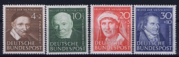 Deutschland: Mi 143 - 146 MNH/**/postfrisch/neuf Sans Charniere 1951 - Ungebraucht