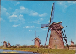 Grote Kaart Nederland Polder Windmolen Windmill Moulin A Vent - Windmills