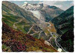 Gletsch - Grimselpass Und Furkapass Mit Rhonegletscher Und Galenstock - Verlag Jules Geiger C 514 - Lens