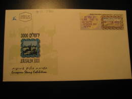 Yvert 13 ATM Frama Label European Stamp Ex. Jerusalem 1995 FDC Cancel Cover Israel - Vignettes D'affranchissement (Frama)