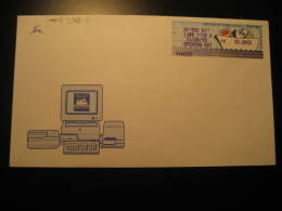 Yvert 6 ATM Frama Label ROMANIA Stamp Ex. Tel Aviv 1993 FDC Cancel Cover Israel - Franking Labels