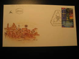 3 RELIGION LAND Yvert 1493 Haifa 2000 FDC Cancel Cover Jewish Religion JUDAISM Israel - Judaisme