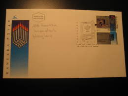 HANUKKAH LAMPE PLIANTE FOLDING LAMP Yvert 1295 Yerushalayim 1995 FDC Cancel Cover Jewish Religion JUDAISM Israel - Jewish