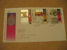 HANUKKAH LAMP LAMPES Yvert 1227/9 Haifa 1993 FDC Cancel Cover Jewish Religion JUDAISM Israel - Jewish