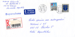 L2699 - Slovakia (2003) 010 01 Zilina 1 (R-letter To Czech Rep.); Tariff 51,00 SKK (stamp: Slovak City) - Lettres & Documents