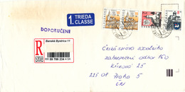 L2702 - Slovakia (2003) 974 11 Banska Bystrica 11 (R-letter To Czech Rep.); Tariff: 51,00 SKK (stamp: Slovak City) - Briefe U. Dokumente