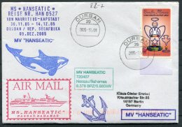 2005/6 MS HANSEATIC Hapag Lloyd Ship Cover. South Africa Durban Dolphin - Storia Postale