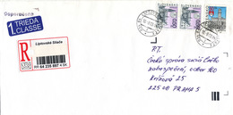 L2704 - Slovakia (2003) 034 84 Liptovske Sliace (R-letter To Czech Rep.); Tariff: 51,00 SKK (stamp: Slovak City) - Storia Postale