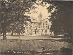 Photo Sépia De Cambridge (15 X 20 Cm) - New Building, St Johns Collège - G.W.W. N° 3425 - Places