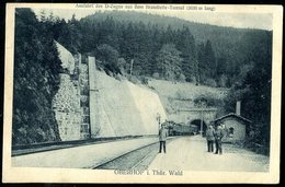 012-GERMANY Deutschland OBERHOF Im Thuer. Wald (DDR) Brandleite Tunnel Zug (Train) Eisenbahner (railwaymen) 1908 - Oberhof