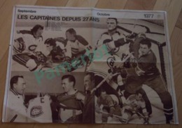 Poster47 X 35 Cm - Les Capitaines Depuis 27 Ans Verso: Les Canadiens Champions De La Coupe Stanley 1976 Hockey - Invierno