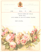 TELEGRAMME De LIEGE ( Prayon Trooz ), Belgique, Illustré De Roses ; Armoiries ; Années 50; TB - Timbres Télégraphes [TG]