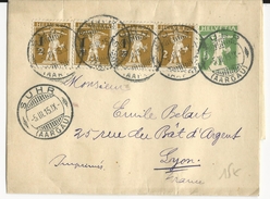 SUISSE - 1915 - BANDE JOURNAL ENTIER POSTAL De SUHR (AARGAU) Pour LYON - Ganzsachen