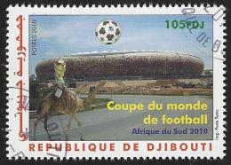 Djibouti 2010 World Cup Football Soccer South Africa 105 Fdj Used - 2010 – Afrique Du Sud