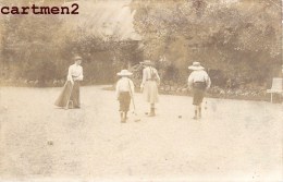 CARTE PHOTO : VILLERS-BOCAGE PARTIE DE CROQUET JEU DE QUILLES 1900 14 CALVADOS - Ohne Zuordnung