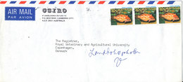 Australia Air Mail Cover Sent To Denmark With FISH On The Stamps (the Cover Is Bended) - Covers & Documents