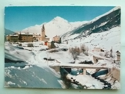 V08-73-A-savoie--val-cenis-lanslevillard-lanslebourg-eglise De Lanslevillard-au Fond Dent Parrachee--pont- - Val Cenis